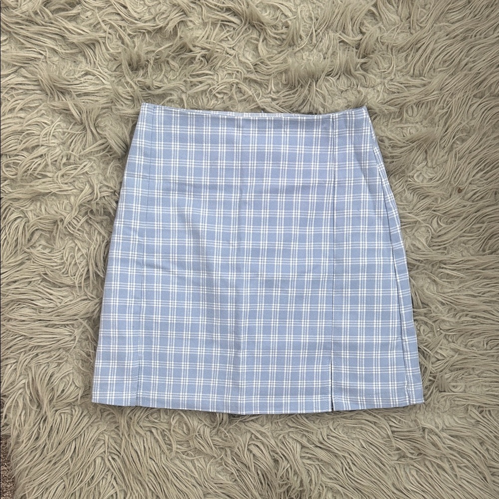 Brandy Melville Light Blue Plaid Mini Skirt NO LONGER SOLD
